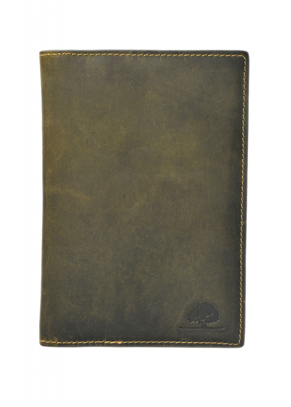 Vintage Ausweismappe oliv Leder